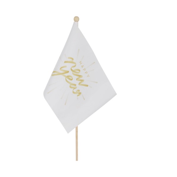Sonia Originelli 2 Er Set Tischfähnchen "Happy New Year" Silvester Party Tischdeko