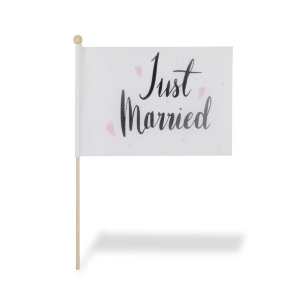 Sonia Originelli 2 Er Set Tischfähnchen "Just Married" Hochzeit Party Tischdeko