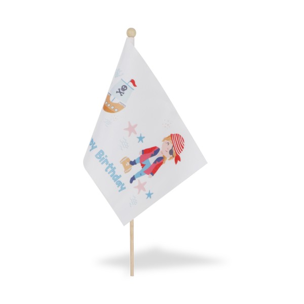 Sonia Originelli 2 Er Set Tischfähnchen "Pirat" Happy Birthday Geburtstag Schatz Seeräuber