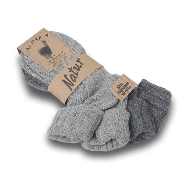 Sonia Originelli 2 Paar Alpakasocke "Medium" Umschlag Warm Schaf Wolle