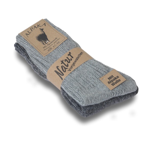 Sonia Originelli 2 Paar Alpakasocke "Medium" Winter Warm Schafwolle