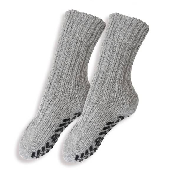 Sonia Originelli 2 Paar Alpakasocken "Dick" Alpakawolle Antirutsch Sohle ABS Stopper