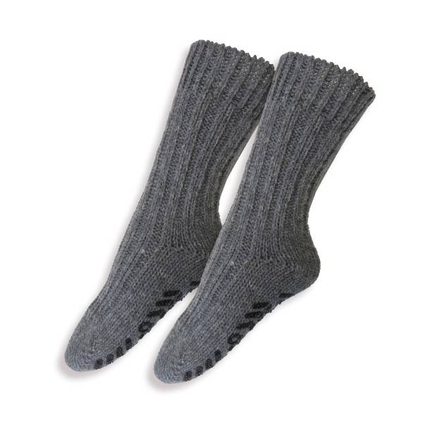 Sonia Originelli 2 Paar Alpakasocken "Dick" Alpakawolle Antirutsch Sohle ABS Stopper