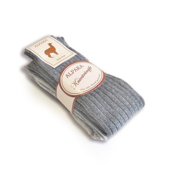 Sonia Originelli 2 Paar Alpakasocken "Dick" Kniestrümpfe kuschelig warm Wolle