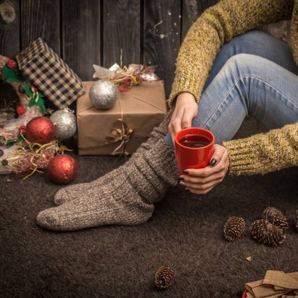 Sonia Originelli 2 Paar Kaschmirsocken "Dick" Unisex Kaschmir Wolle Warm