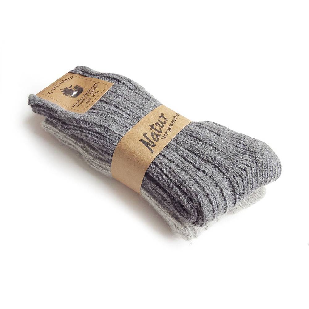 Sonia Originelli 2 Paar Kaschmirsocken "Dick" Unisex Kaschmir Wolle Warm