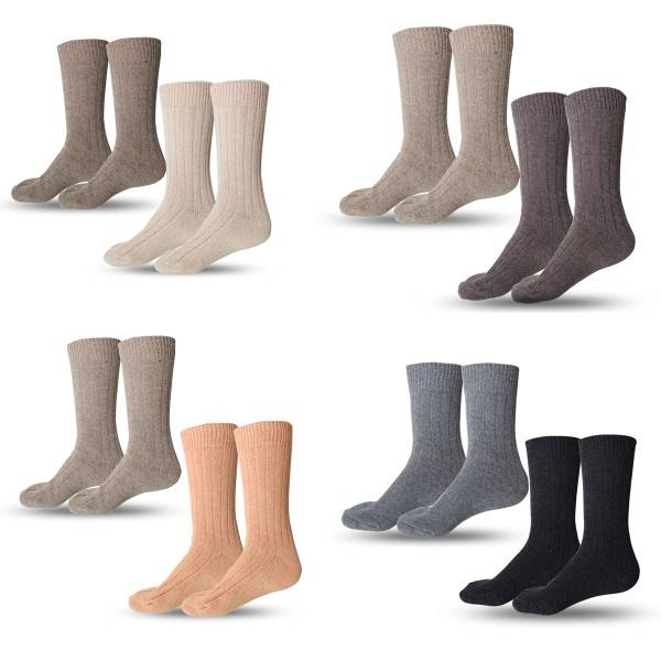 Sonia Originelli 2 Paar Kaschmirsocken "Dünn" Wolle Kaschmir Unisex Warm