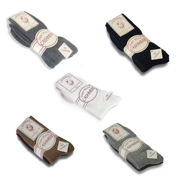 Sonia Originelli 2 Paar Kaschmirsocken "Premium" Strümpfe Schafwolle Unisex