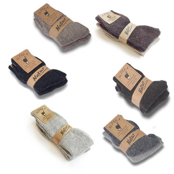 Sonia Originelli 2 Paar Kindersocken Alpaka Umschlag Schaf Wolle