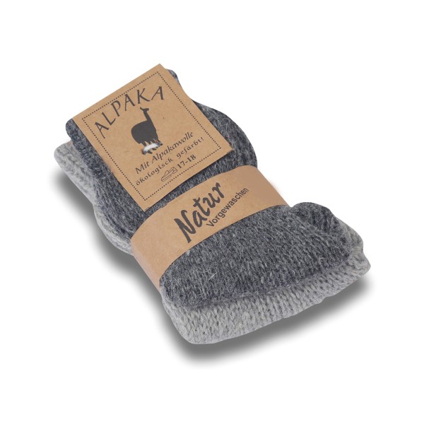 Sonia Originelli 2 Paar Kindersocken Alpaka Umschlag Schaf Wolle