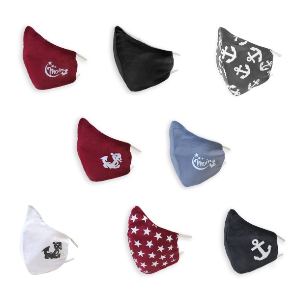 Sonia Originelli 2er SET Mundschutz Maske Aus Baumwolle In Trendigen Designs