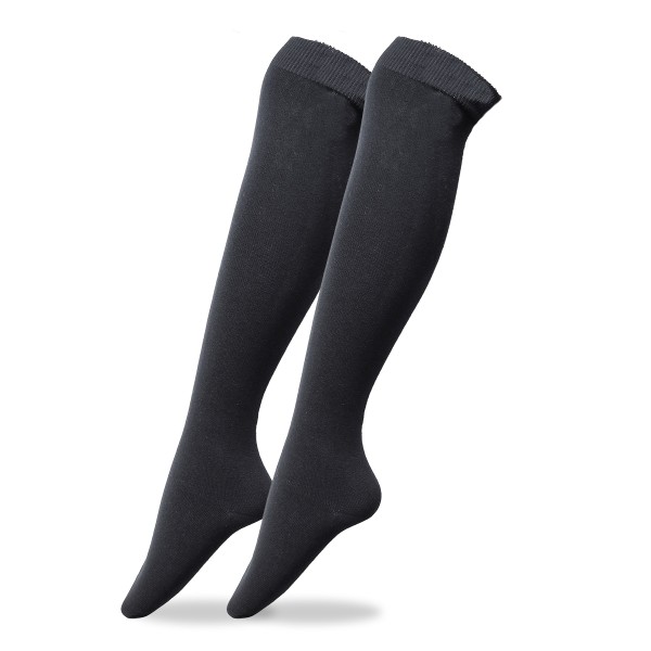 Sonia Originelli 3 Paar Damen Kniestrümpfe Feinstrick Baumwolle Ohne Gummi