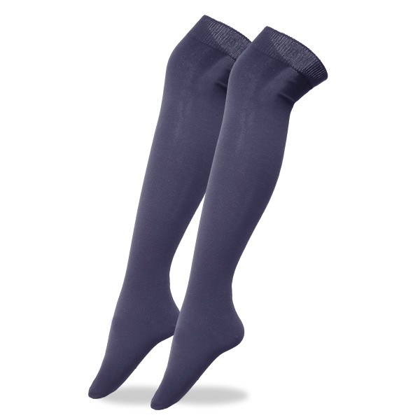 Sonia Originelli 3 Paar Damen Kniestrümpfe Feinstrick Baumwolle Ohne Gummi