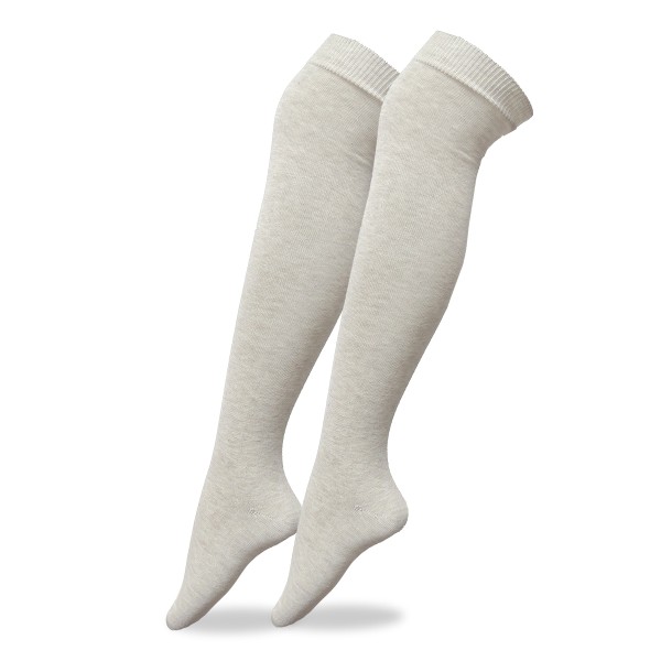 Sonia Originelli 3 Paar Damen Kniestrümpfe Feinstrick Baumwolle Ohne Gummi