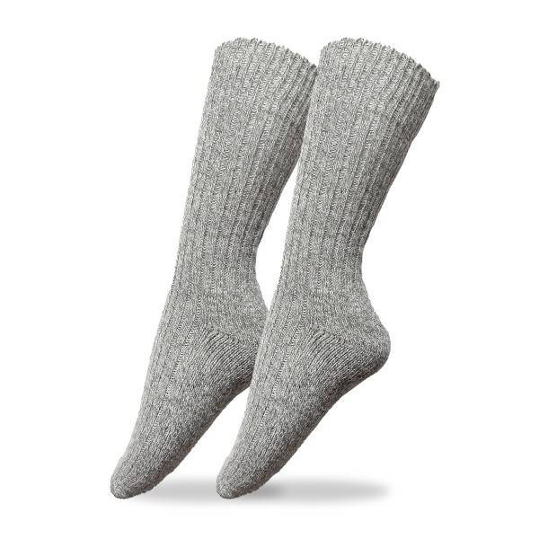 Sonia Originelli 3 Paar Norweger Woll-Socken Grau Meliert Unisex