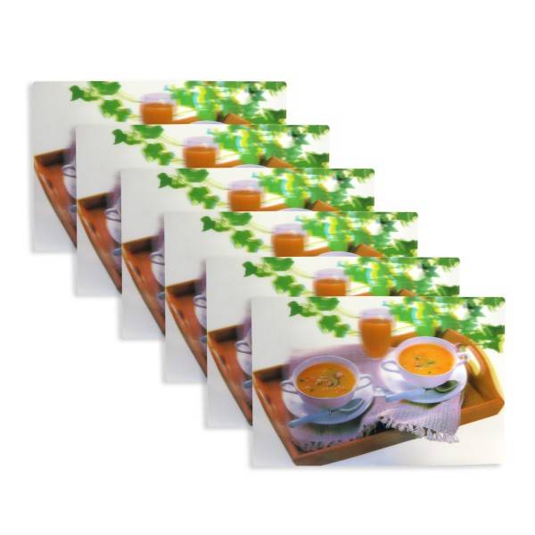 Sonia Originelli 3D "Tischsets" Auflage Unterlage Essen 6 Stück