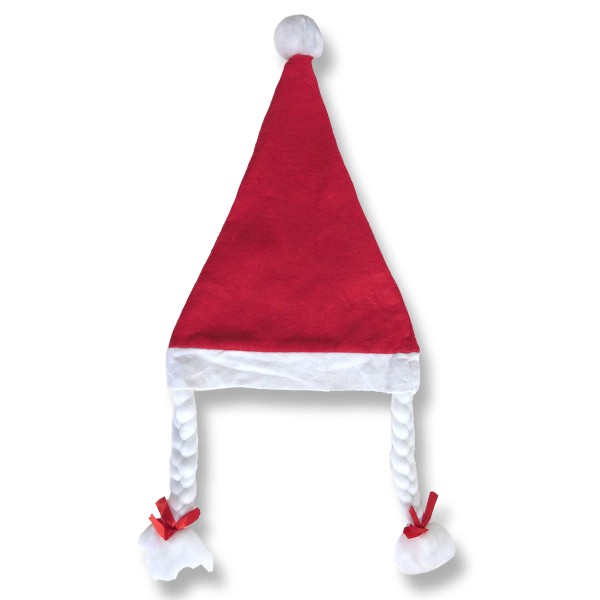 Sonia Originelli 5er SET Weihnachtsmütze "Classic Frauen" Zöpfe Santa