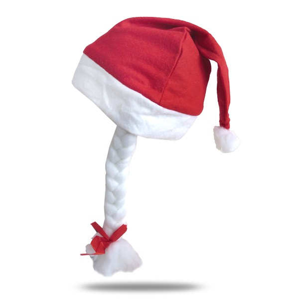 Sonia Originelli 5er SET Weihnachtsmütze "Classic Frauen" Zöpfe Santa