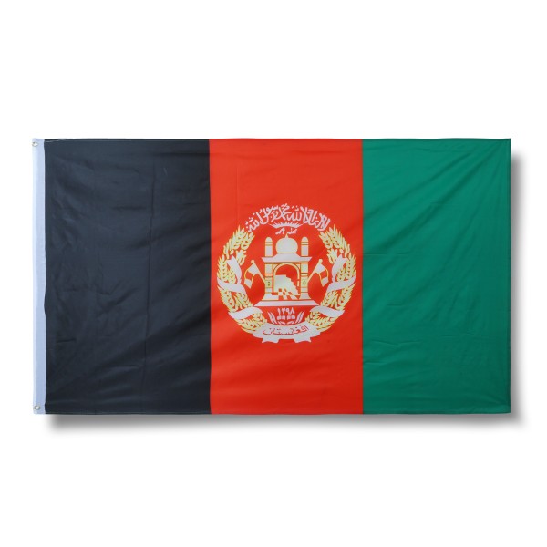 Sonia Originelli Afghanistan Fahne Flagge 90 x 150 cm Fanartikel Hissfahne Ösen WM EM
