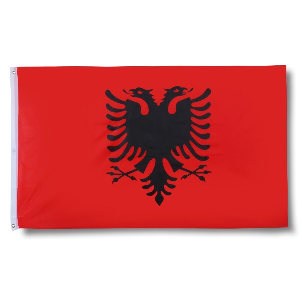 Sonia Originelli Albanien Albania Fahne Flagge 90 x 150 cm Fanartikel Hissfahne Ösen WM EM