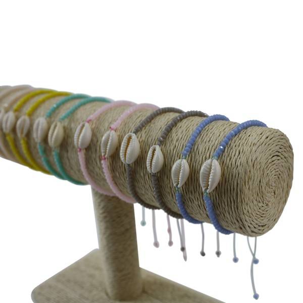 Sonia Originelli Armschmuck Armbänder "Weiße Muschel" Perlen Maritim Nickelfrei