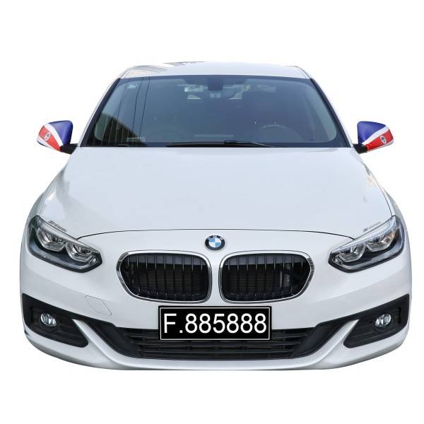 Sonia Originelli Auto Außenspiegel Fahne Set "Costa Rica" Bikini Flagge EM WM