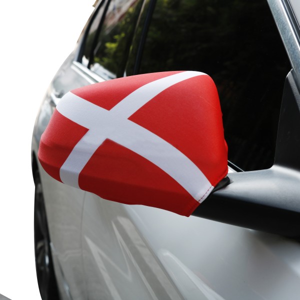 Sonia Originelli Auto Außenspiegel Fahne Set "Dänemark" Denmark Dansk Bikini Flagge EM WM