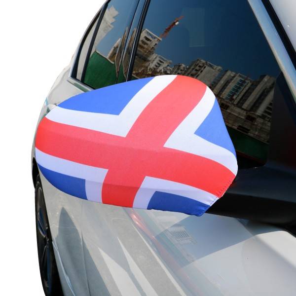 Sonia Originelli Auto Außenspiegel Fahne Set "Island" Iceland Bikini Flagge EM WM