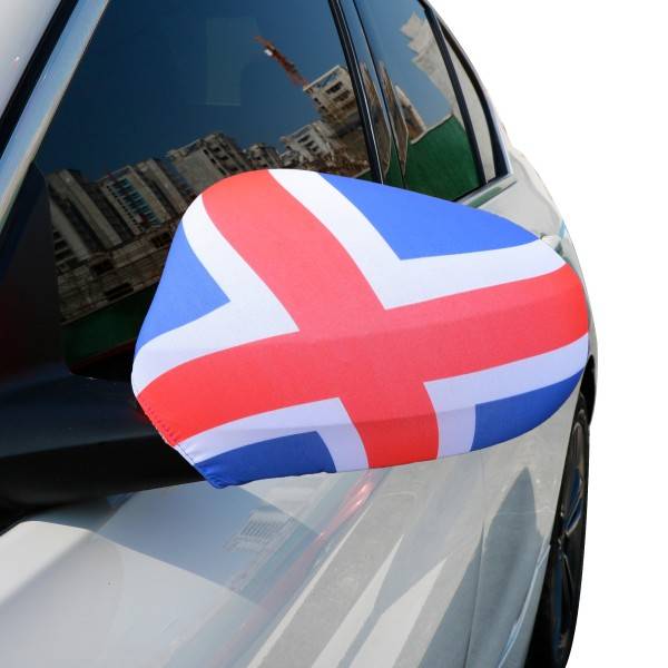 Sonia Originelli Auto Außenspiegel Fahne Set "Island" Iceland Bikini Flagge EM WM