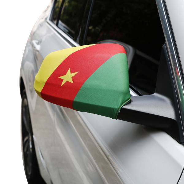 Sonia Originelli Auto Außenspiegel Fahne Set "Kamerun" Cameroon Bikini Flagge EM WM