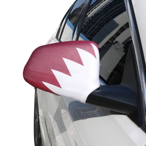 Sonia Originelli Auto Außenspiegel Fahne Set "Katar" Qatar Bikini Flagge EM WM