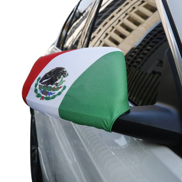 Sonia Originelli Auto Außenspiegel Fahne Set "Mexiko" Mexico Bikini Flagge EM WM