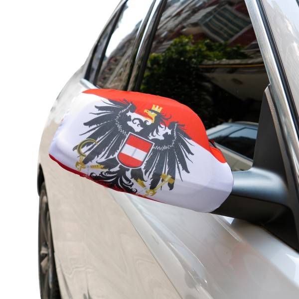 Sonia Originelli Auto Außenspiegel Fahne Set "Österreich Adler" Austria Bikini Flagge EM WM