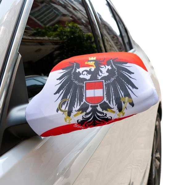 Sonia Originelli Auto Außenspiegel Fahne Set "Österreich Adler" Austria Bikini Flagge EM WM