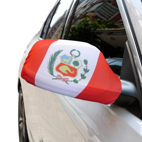 Sonia Originelli Auto Außenspiegel Fahne Set "Peru" Bikini Flagge EM WM