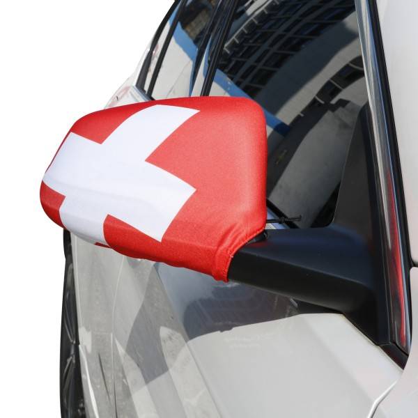 Sonia Originelli Auto Außenspiegel Fahne Set "Schweiz" Switzerland Bikini Flagge EM WM