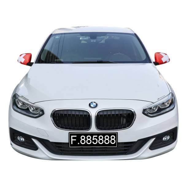 Sonia Originelli Auto Außenspiegel Fahne Set "Schweiz" Switzerland Bikini Flagge EM WM