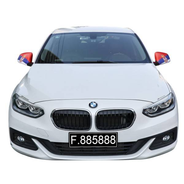 Sonia Originelli Auto Außenspiegel Fahne Set "Serbien" Serbia Bikini Flagge EM WM