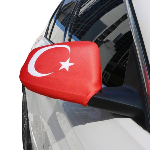 Sonia Originelli Auto Außenspiegel Fahne Set "Türkei" Turkey Türkiye Bikini Flagge EM WM