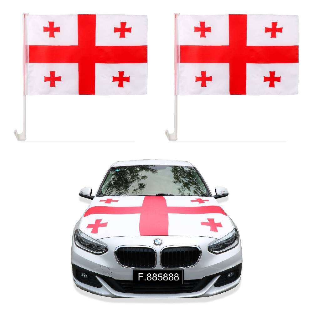 Sonia Originelli Auto-Fan-Paket EM "Iran" Fußball Flaggen Außenspiegel 3D Magnet Motorhaubenüberzug