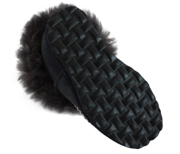 Sonia Originelli Baby Kleinkinder Hüttenhausschuh Schaf Lammfell Leder Sohle