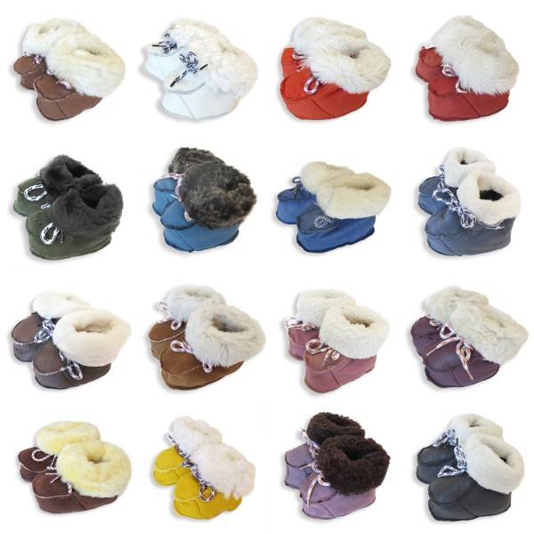 Sonia Originelli Baby Kleinkinder Wildlederhausschuh Atmungsaktiv Lammfell Schaffell