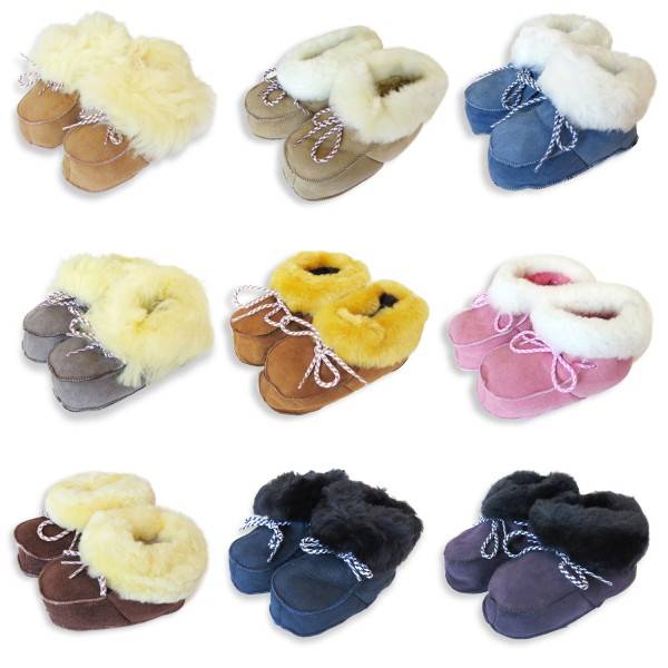 Sonia Originelli Baby Kleinkinder Wildlederhausschuh Schaf Lammfell Leder
