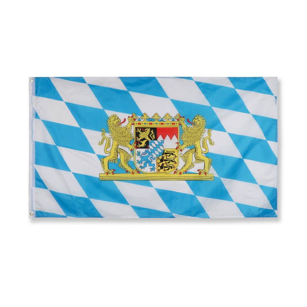 Sonia Originelli Bayern-mit-Logo Fahne Flagge 90 x 150 cm Fanartikel Hissfahne Ösen WM EM