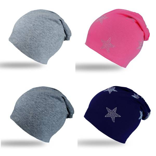 Sonia Originelli Beanie Kind "Mini Sterne" Kindermütze Strasssteine