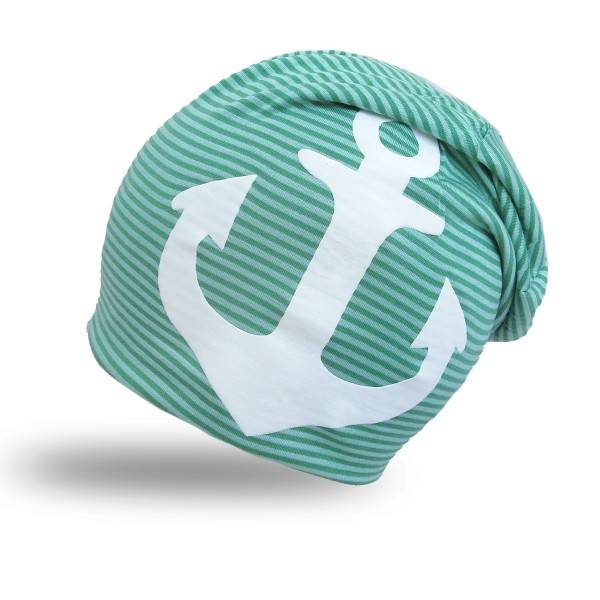 Sonia Originelli Beanie Mütze "Anker Maritim" Streifen Jersey Unisex