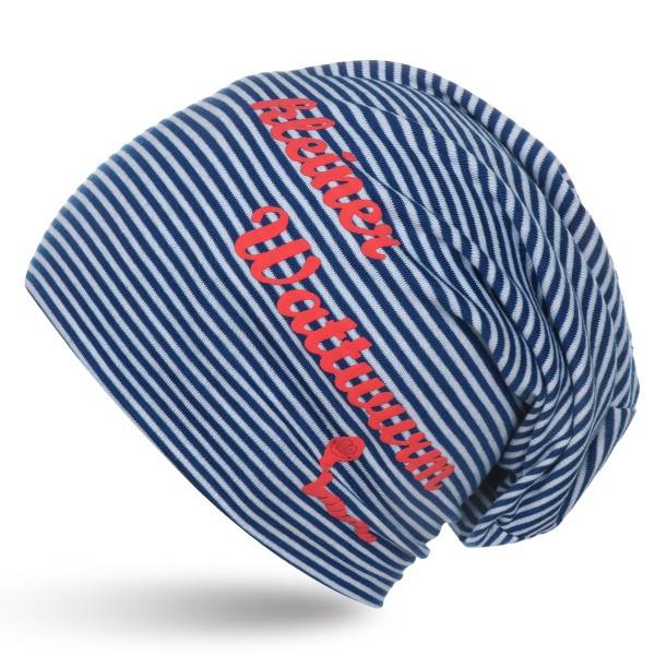Sonia Originelli Beanie Mütze Kind "Kleiner Wattwurm" Maritim Streifen Sonia Originelli Beanie Mütze Kind "Kleiner Wattwurm" Maritim Streifen