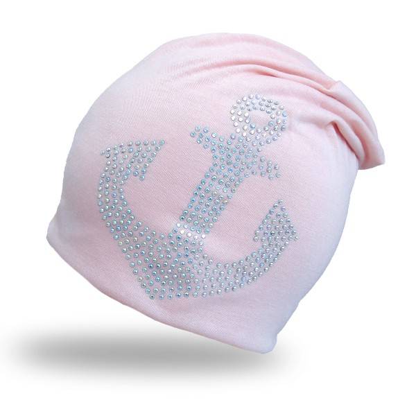 Sonia Originelli Beanie Mütze Kind "Prisma Anker" Kindermütze Strasssteine