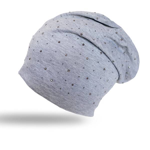 Sonia Originelli Beanie Mütze Nieten Schlicht Onesize Jersey