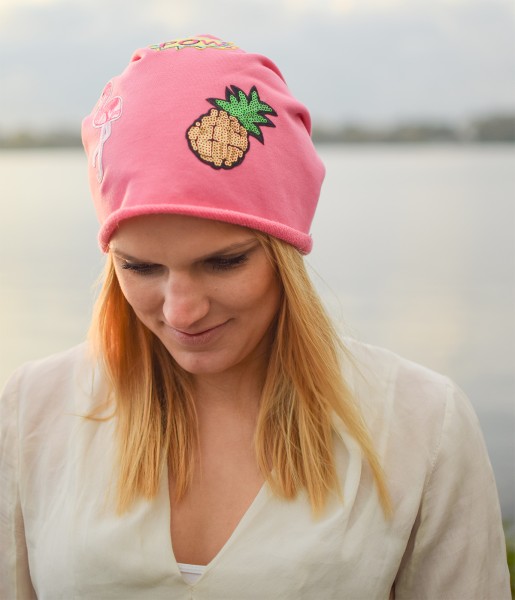 Sonia Originelli Beanie Mütze Patch Aufnäher Diamant Eis Trend Baumwolle